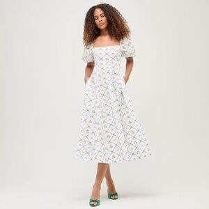 Hill House Home The Matilda Dress in Butterfly Trellis